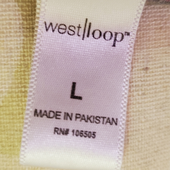 West Loop Brand Racerback T-Shirt Maxi Dress, Size Large, Burgundy/Grey Striped. - Picture 9 of 9